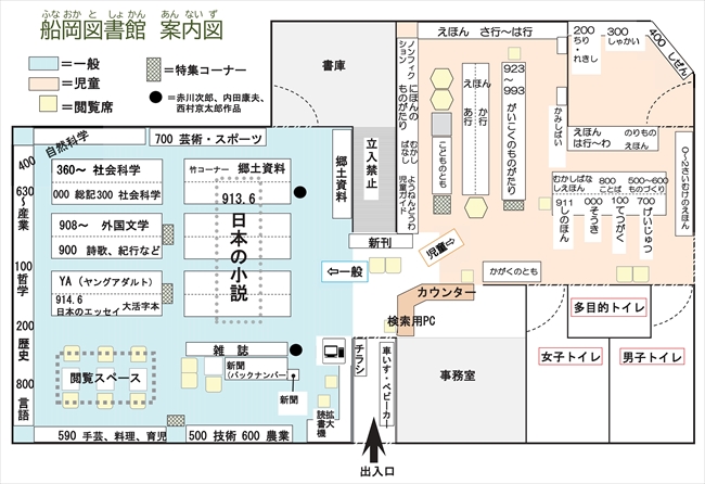 船岡図書館配架図