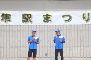 ゲストライダーの北川圭一さんと津田拓也さんによるトークショーの様子