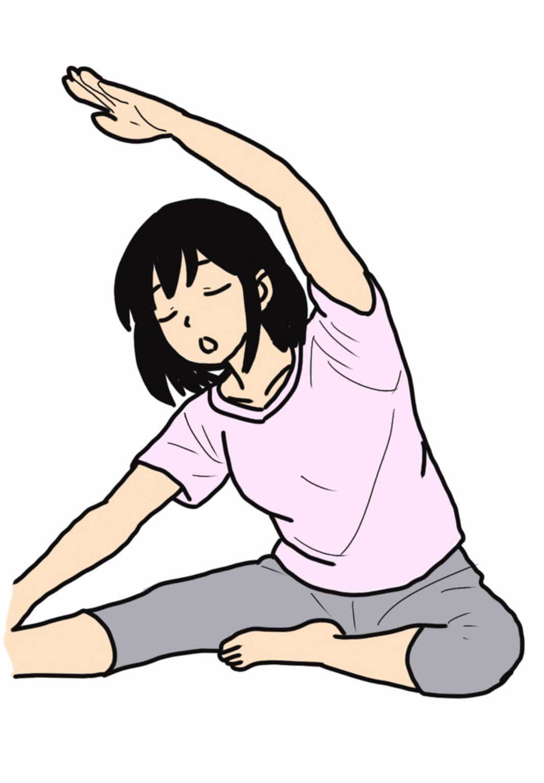 ストレッチの呼吸の様子