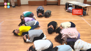 ミサイル避難訓練の様子