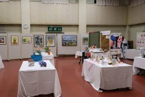 船岡地区公民館での展示の様子