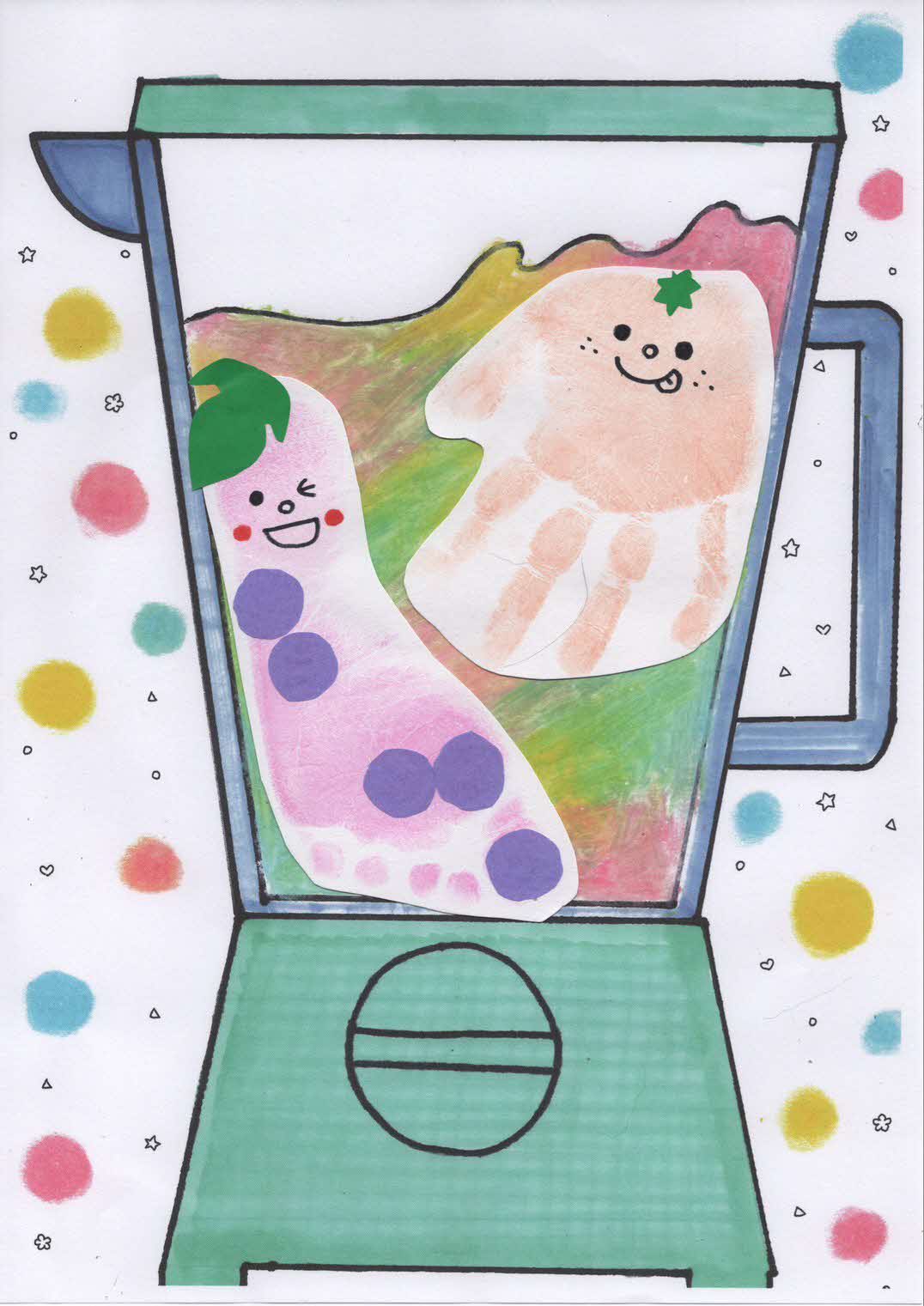 手形足形アートの例1