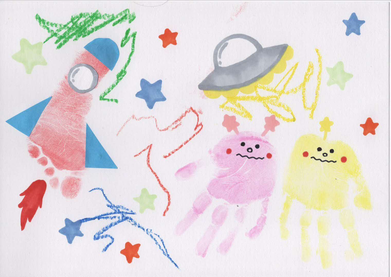 手形足形アートの例2