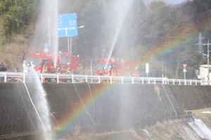 一斉放水の様子②