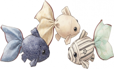 イメージ図(帯でつくられた金魚のイラスト)