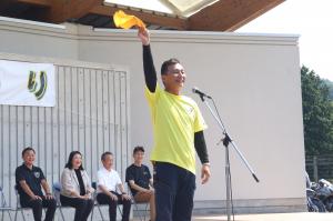 隼駅を守る会・石谷優会長の挨拶