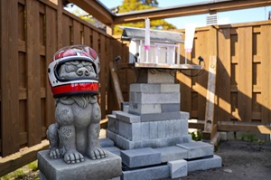オートバイ神社写真