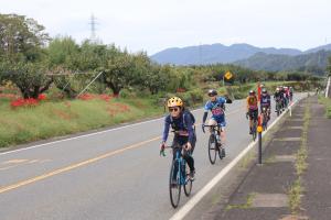 ぐるっと周遊コースを走る参加者